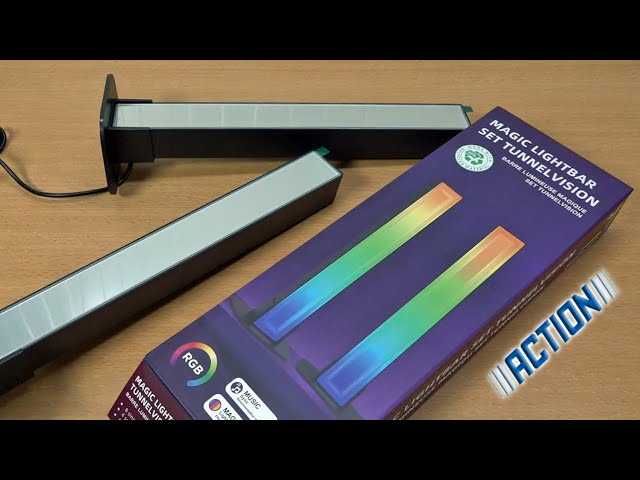 Pachet 2 lampi inteligente LED RGB Light Bar Sincronizare Muzica NEGRU