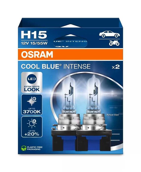 Автомобилни крушки Osram COOL BLUE INTENSE +100% H1/H4/H7/H8/H11/HB3/HB4/HIR2/ксенонови(XENON/HID)