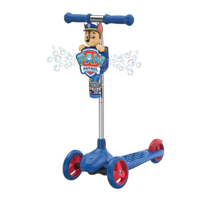 Детска тротинетка с 3 колела PAW PATROL със сапунени балони