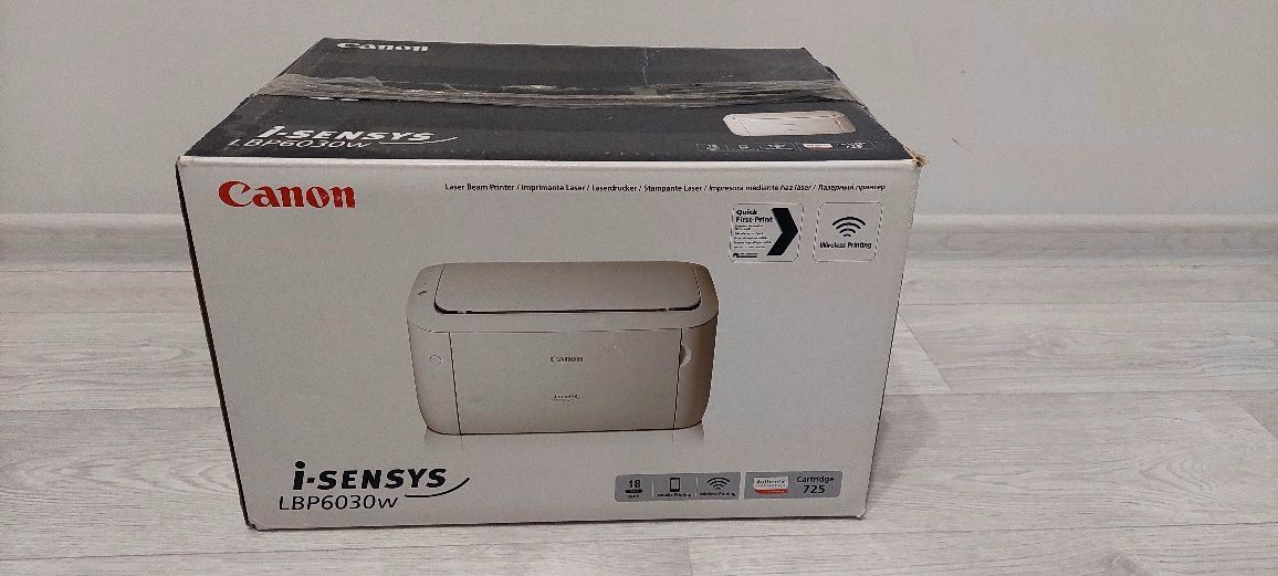 Принтер лазерный Canon i-SENSYS LBP6030w Доступный и компактный чер ...