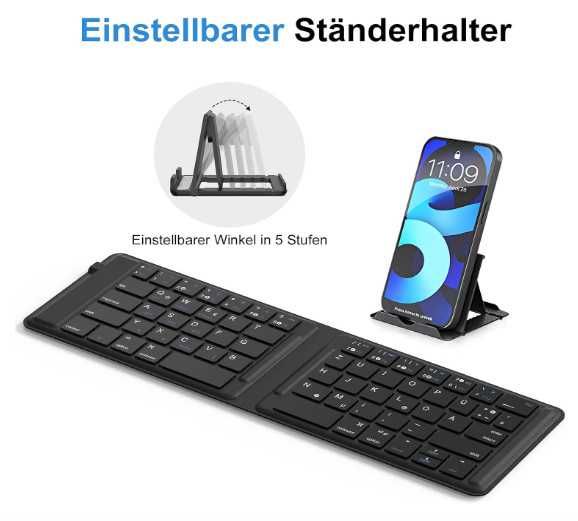 Сгъваема клавиатура OMOTON KB567, акумулаторна безжична Bluetooth