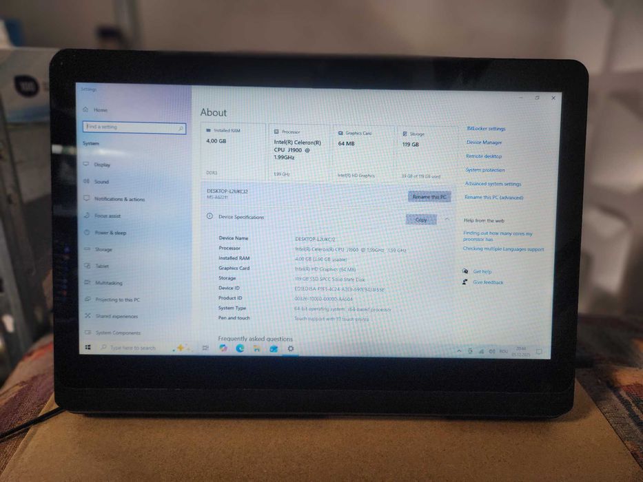 All in one MS-A622, 15.6 inci, ideal casa de marcat, filme, rama foto