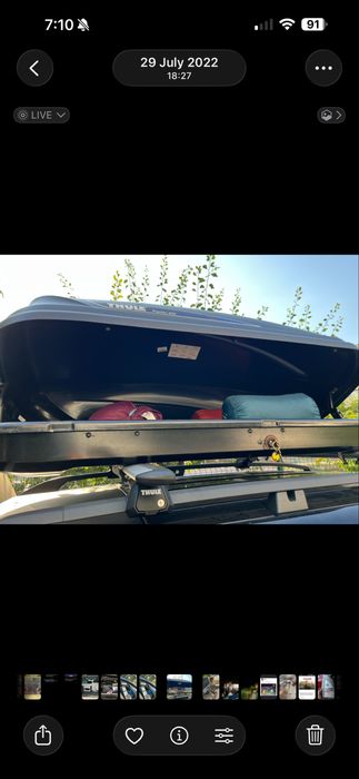 Багажник за кола Thule Pacific 200 + напречни греди Thule WingBar Evo