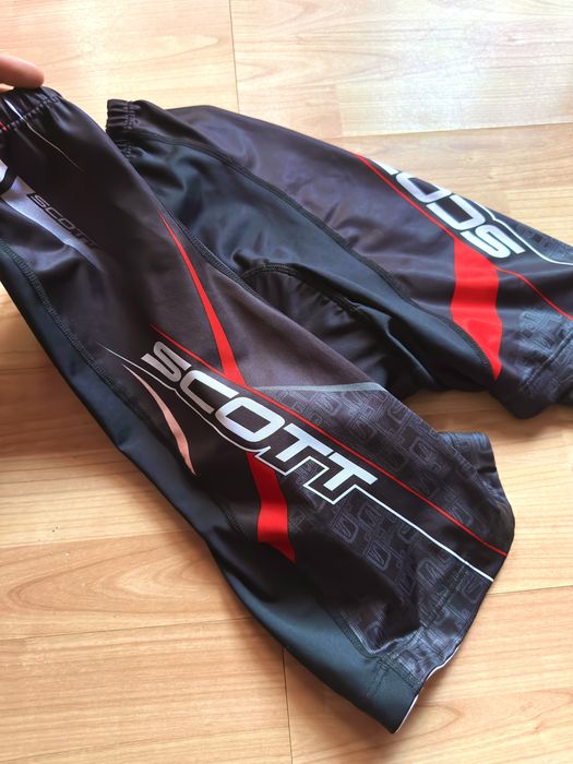 Pantaloni road mountain cycling bike wear waist silicone grip shorts padded Scott black poliester XL