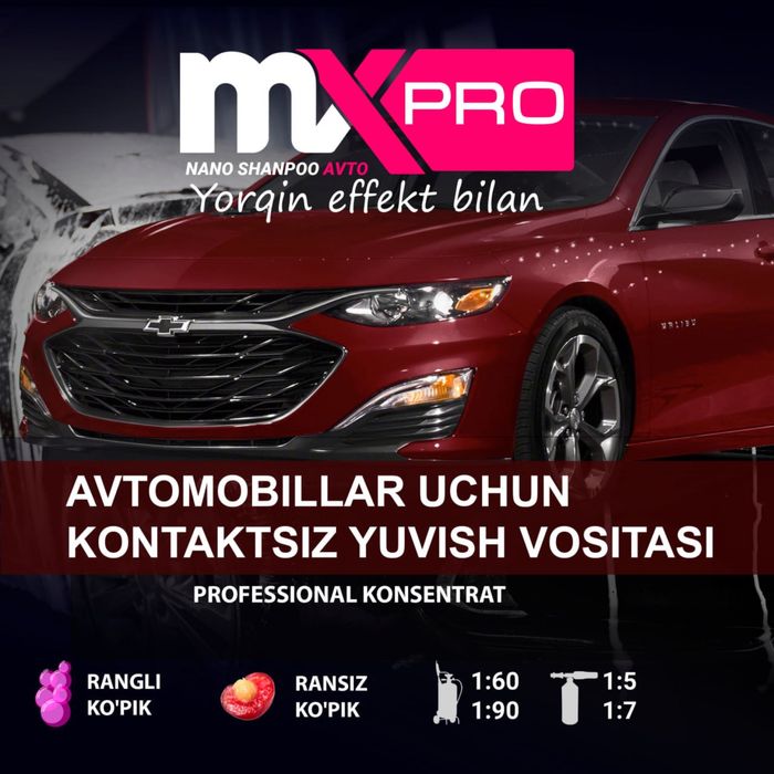 Avto shampun ph 9 va 10 ko’rsatkichda  sifatli va hamyonbob