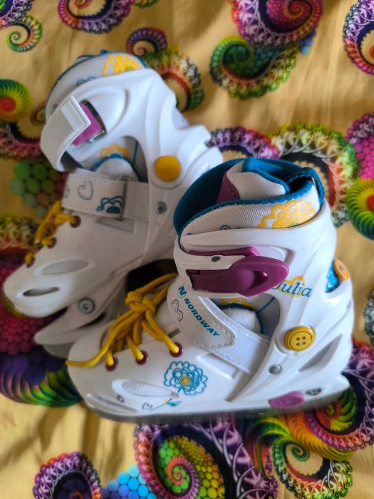 Коньки ледовые раздвижные детские