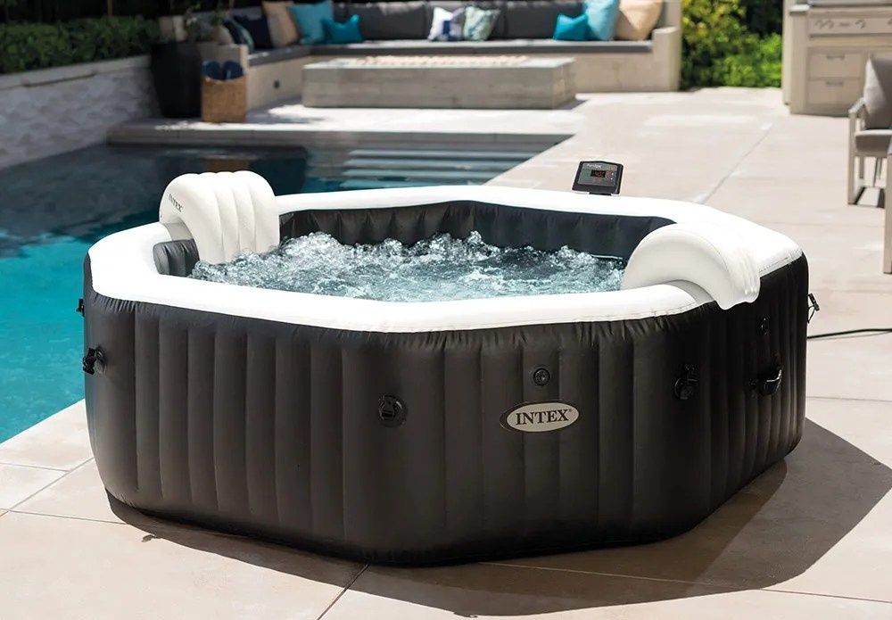 Надуваемо джакузи Intex PureSpa Bubble Deluxe, 4 места, 120 въздушни с