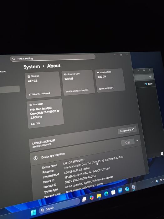 Laptop Asus Zenbook S UX393EA