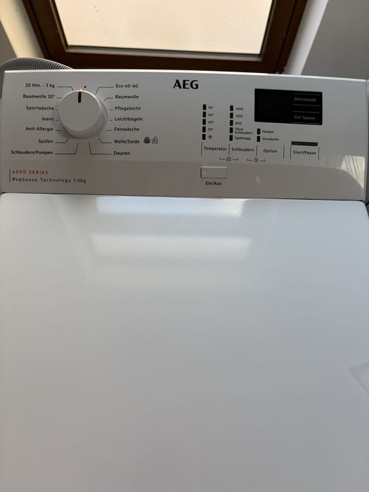Пералня с горно зареждане AEG LTR6N40260, 6 кг, 1200 об./мин.