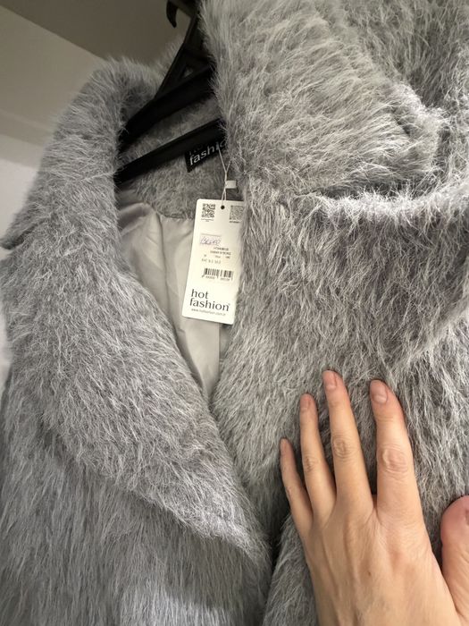 Пальто серое шерсть