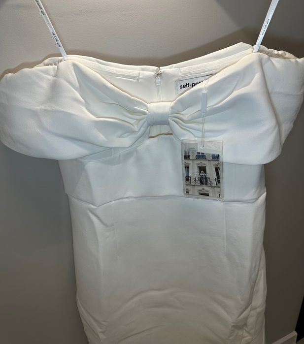 Self-Portrait Бяла рокля с панделка | Bridal collection