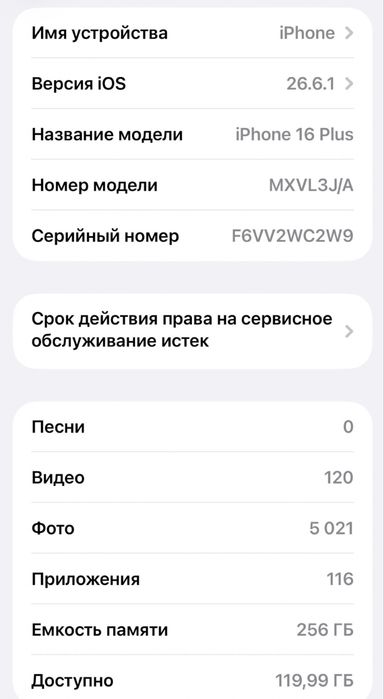 Iphone 16 plus 256 Гб заряд 93%