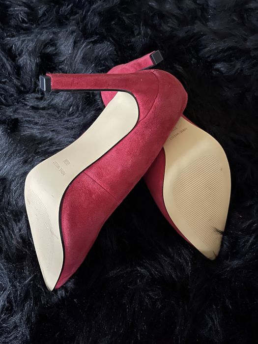 Pantofi Rosii Piele Intoarsa