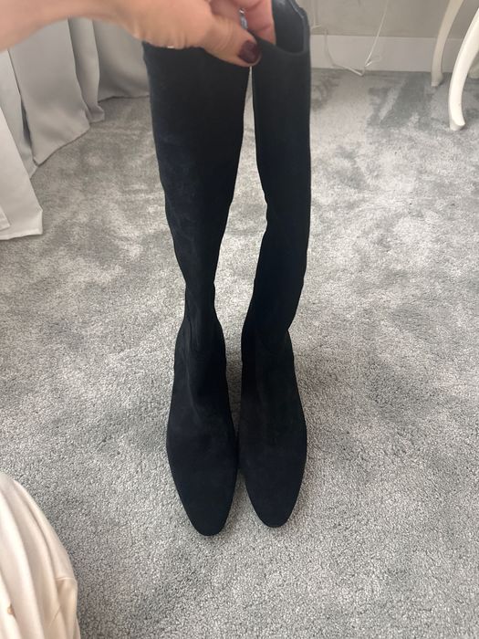 Велурени ботуши Massimo Dutti