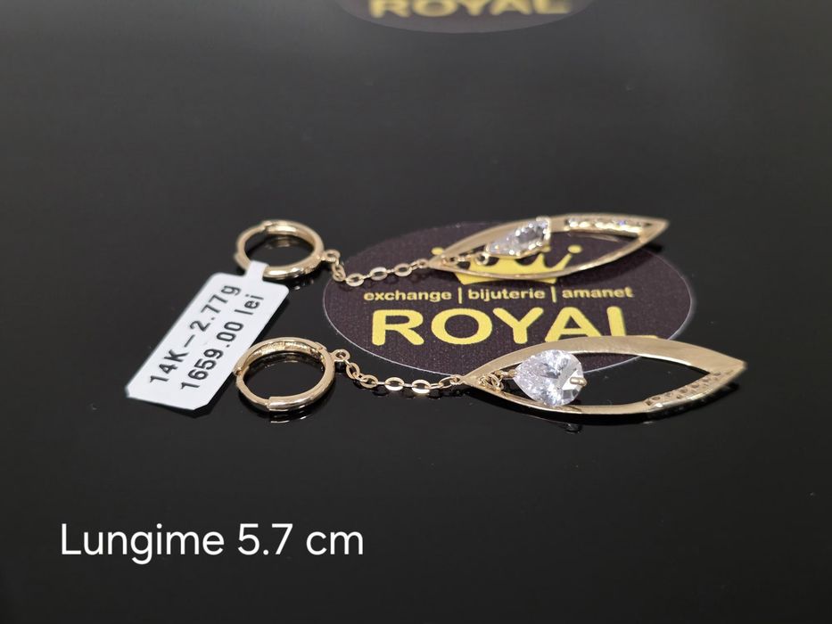 Bijuteria Royal: Cercei aur 14k/2.77 gr