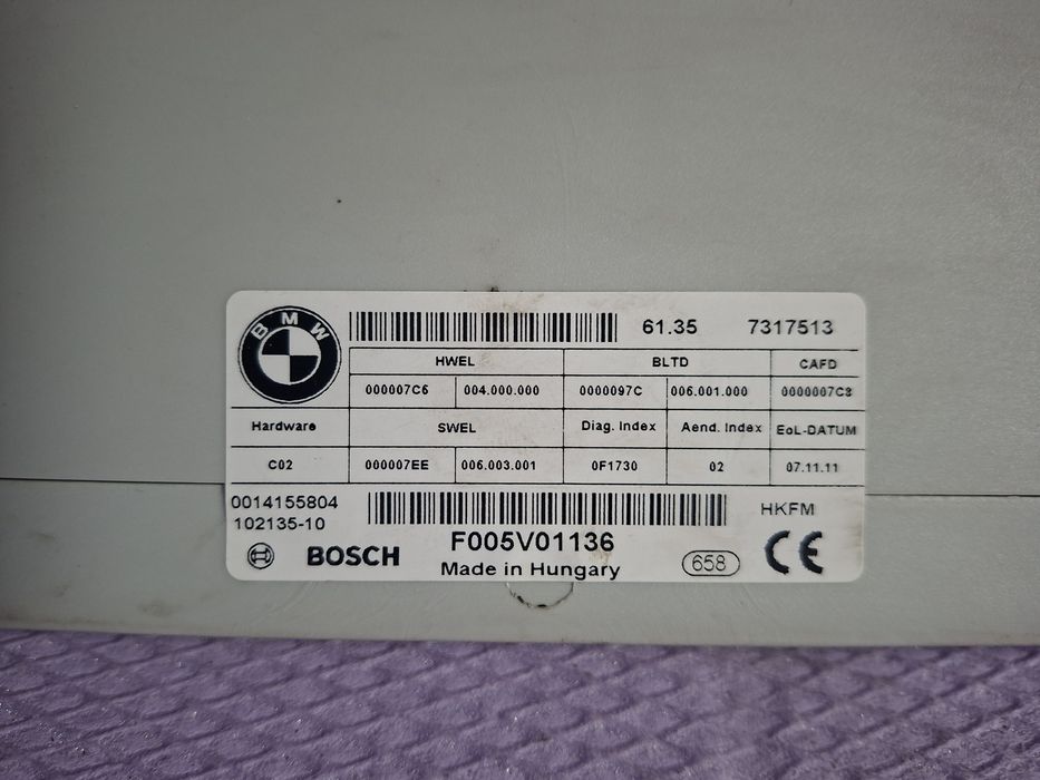 Modul comanda haion BMW F11 Cod 7317513 in stare buna de funcționare