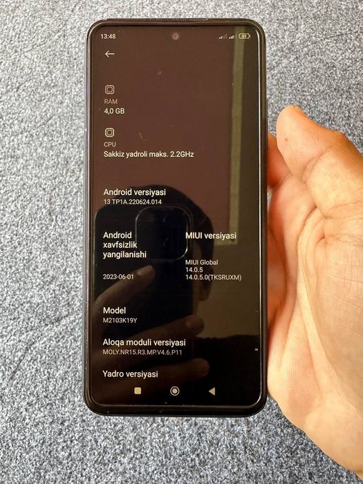 Redmi note 10T  6 /128 GB rangi: black