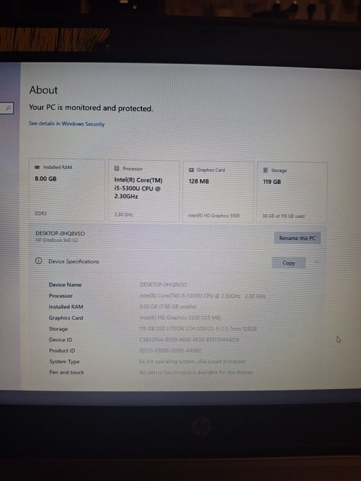 Vand Laptop HP Elitebook 840