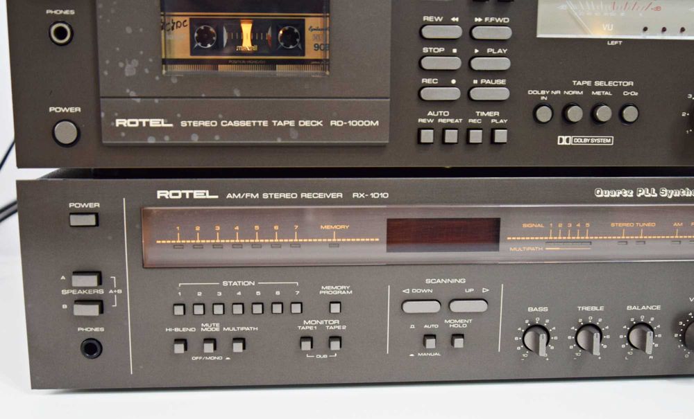 Linie Rotel amplificator RX-1010 + egalizator RE-1010 + deck RD-1000M