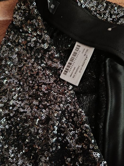 Pantalon dama paiete argintii