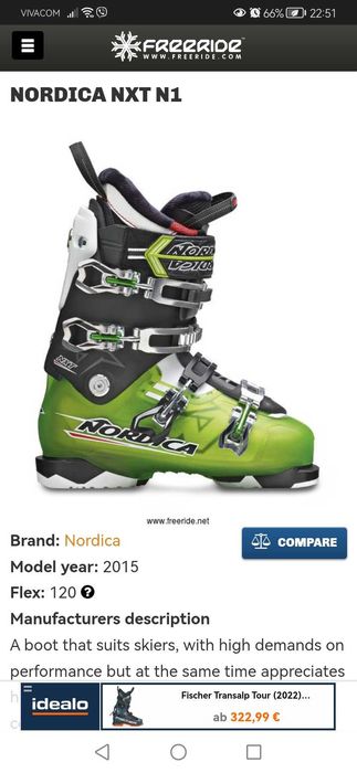 Ски обувки Nordica NXT N1, 27.5, flex 120