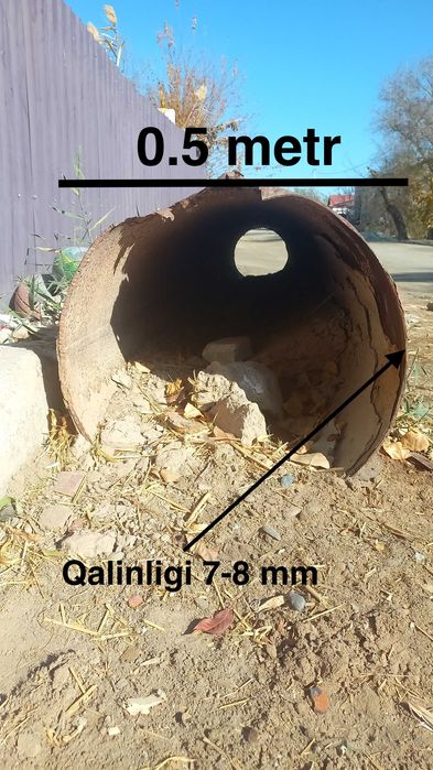 Xorazm viloyati, Pitnak shahrida 5 metrlik cho‘yan truba sotiladi