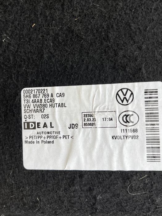 Polita portbagaj VW Golf 8 VIII