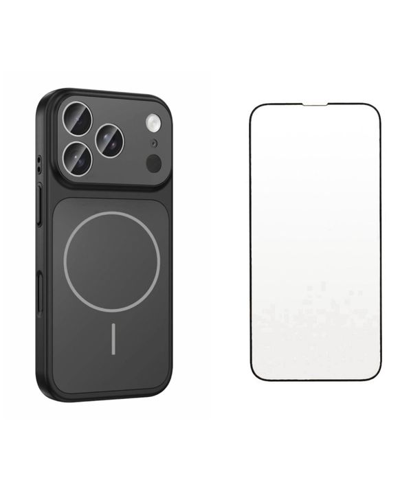 Husa Hard Magsafe + Folie Sticla - Iphone 13 14 15 16 17 AIR PRO MAX