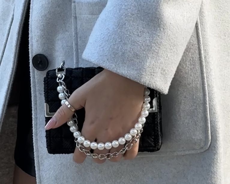 Geantă croșetată handmade „Perla”