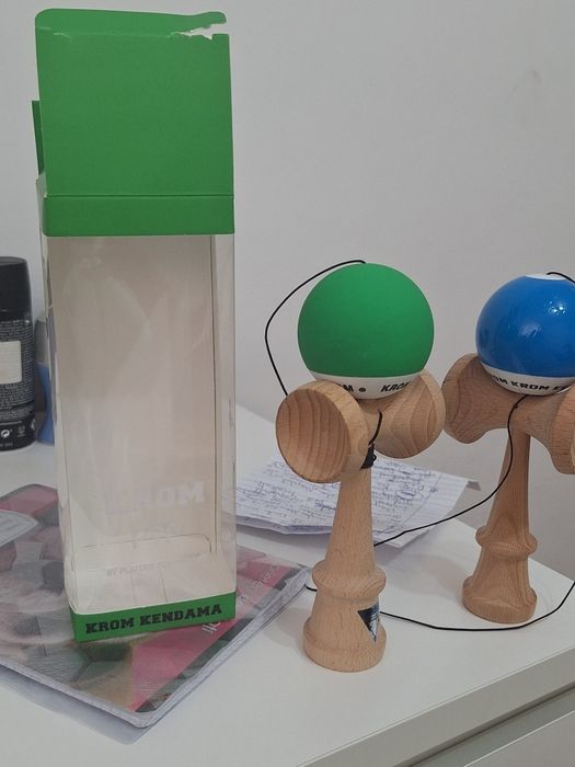 Kendama krom pop verde rubber originala