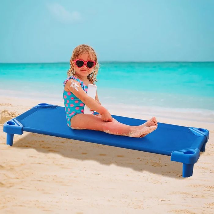 Детская кроватка-манеж Angeles для детей, синий.