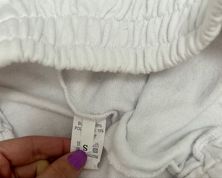 Trening barbati, alb, bumbac, masura S