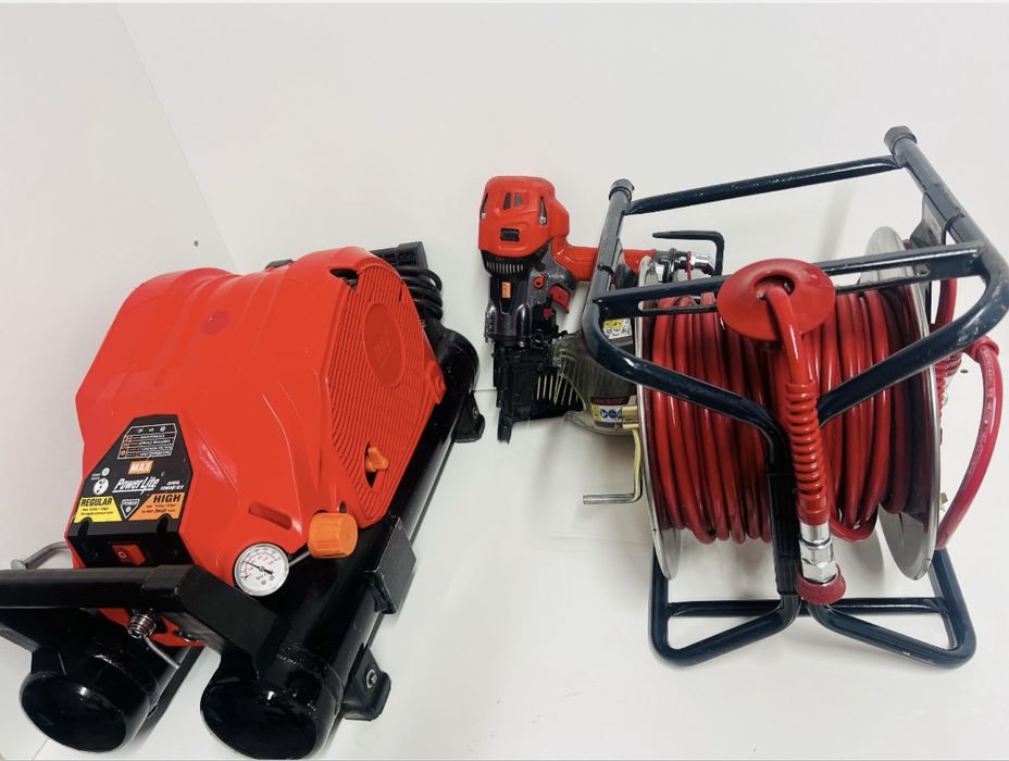 Compresor si Pistol cuie beton Max