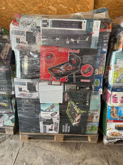 Vând paleți cu jucării și electrocasnice ABC