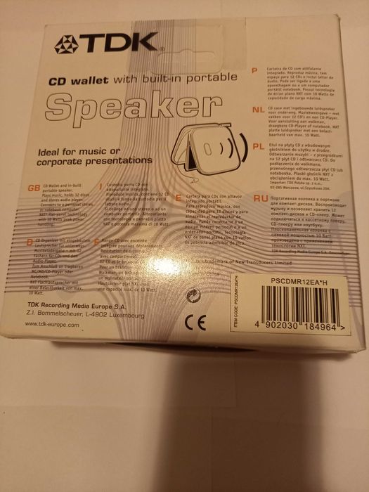 Калъф за компактдискове с вградена колонка Speaker TDK