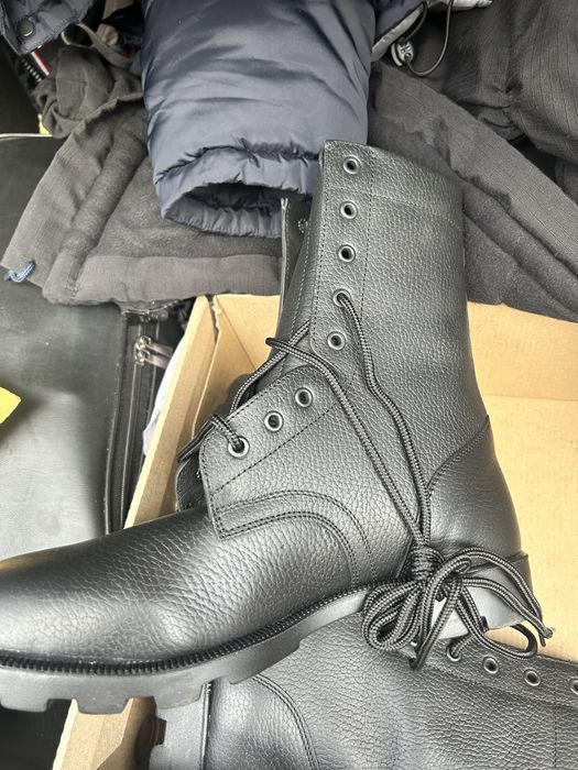 Сапоги берцы кожаные !!