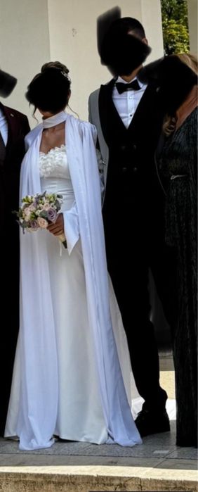 Vand rochie de mireasa, bretele detasabile+ cadou