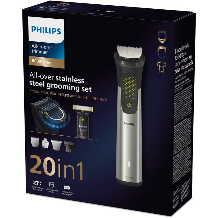 Set OneBlade & Aparat de tuns barba si parul 20 in 1 PHILIPS MG9553/15