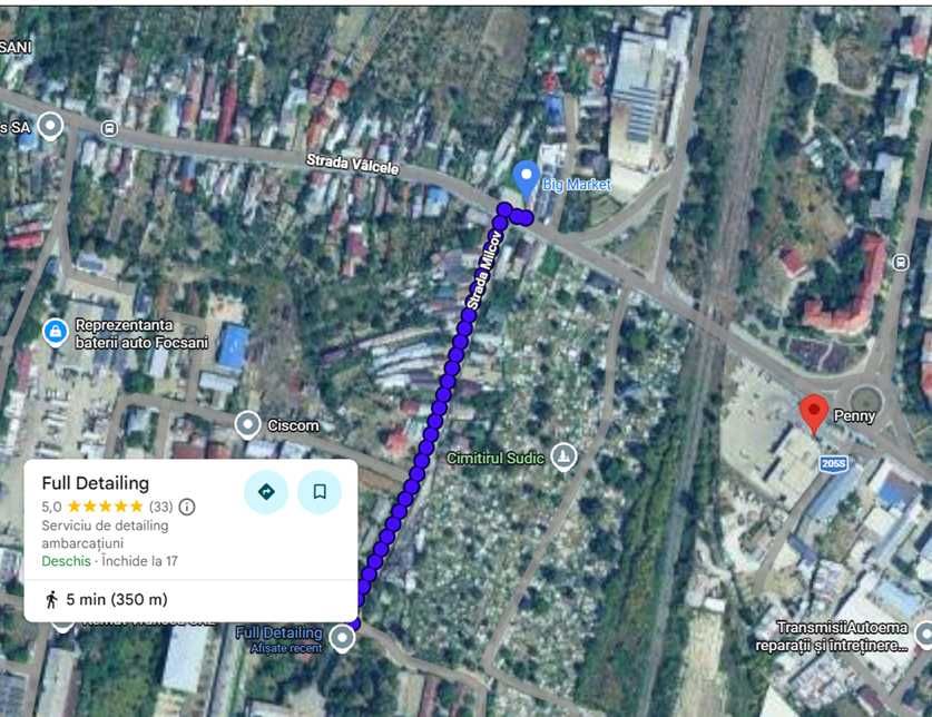 Teren intravilan 6.000 mp, zona Valcele - strada Milcov 42 - la 350 m de Big Market si 750 m de Penny