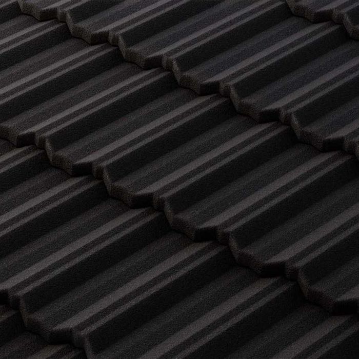 Композитная черепица Metrotile, Профиль-Classic, Цвет-Coal Black