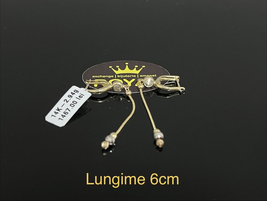 Bijuteria Royal CB : Cercei dama aur nou 14k 2,94gr