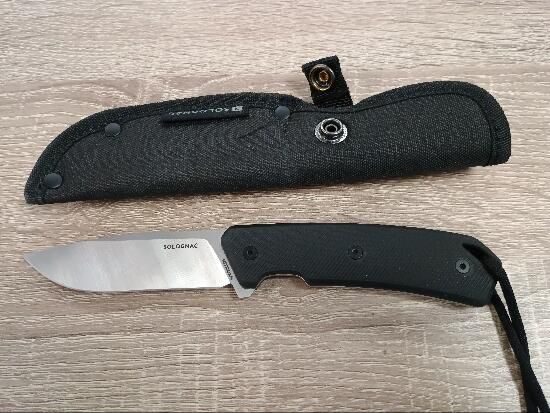 Cuțit fix 9cm Sika 90 Fr Grip Negru - produs resigilat Decathlon