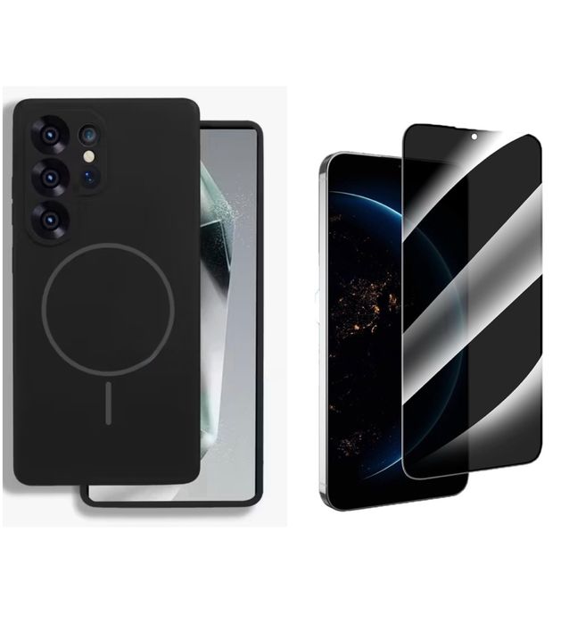 Pack Husa Magnetica Anti Zgariere + Folie Sticla Samsung S25/S24 ULTRA