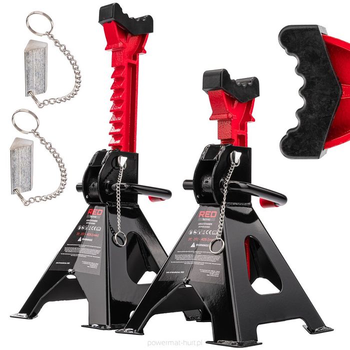 Set 2 capre auto cu autoblocare 3 T, Redtechnic RTPSK0080