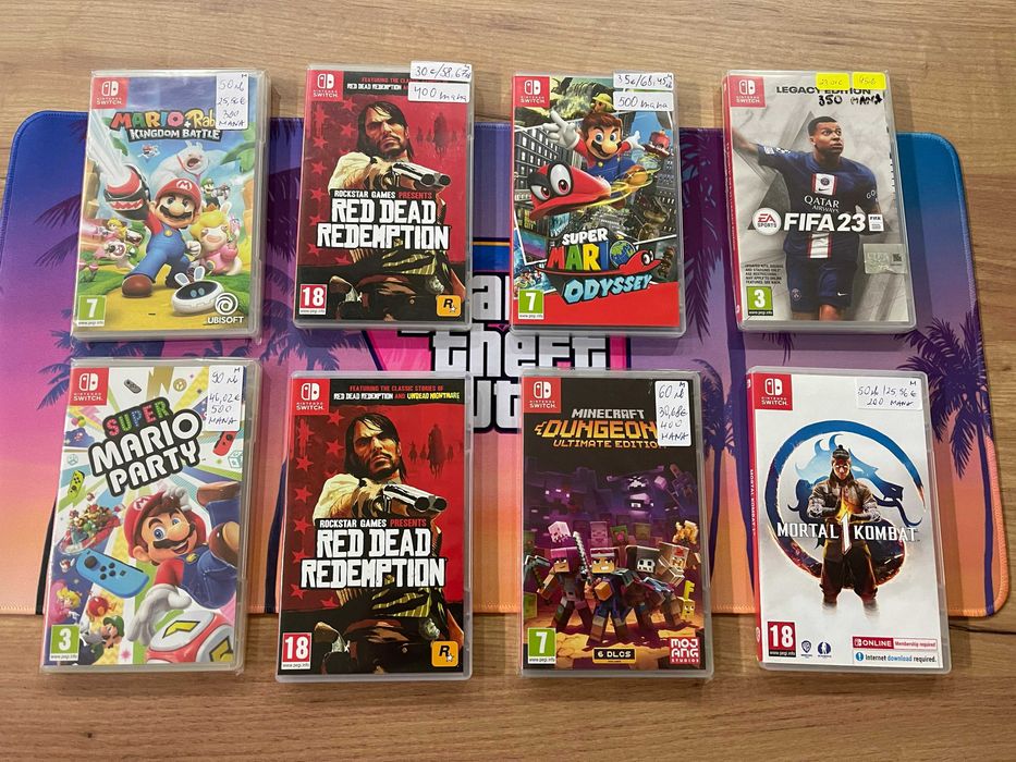 Kомплект конзола Nintendo Switch Oled втора употреба + подарък steering wheels! - Magic Games