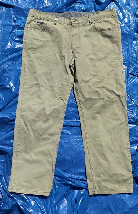 Blugi vintage Hugo Boss Select Line Alabama marimea 40 34 verde oliv / militar Made in Italy