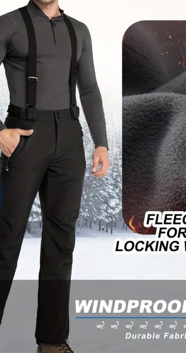 Нов  черен ски панталон 8000  мм. воден стълб. Размер L