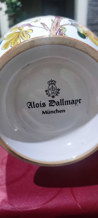 Винтидж ваза с екзотичен дизайн Какаду