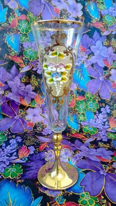 Красивые высокие 24 см Фужеры Богемия 11 шт