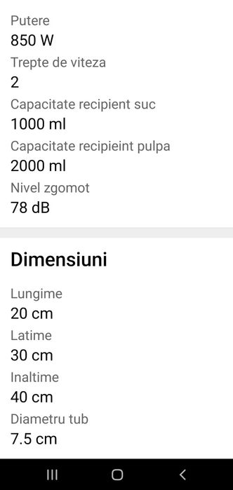 Storcator fructe legume Heinner XF-8080-RD